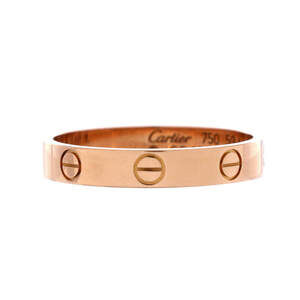 Cartier Love Wedding Band Ring 18K Rose Gold